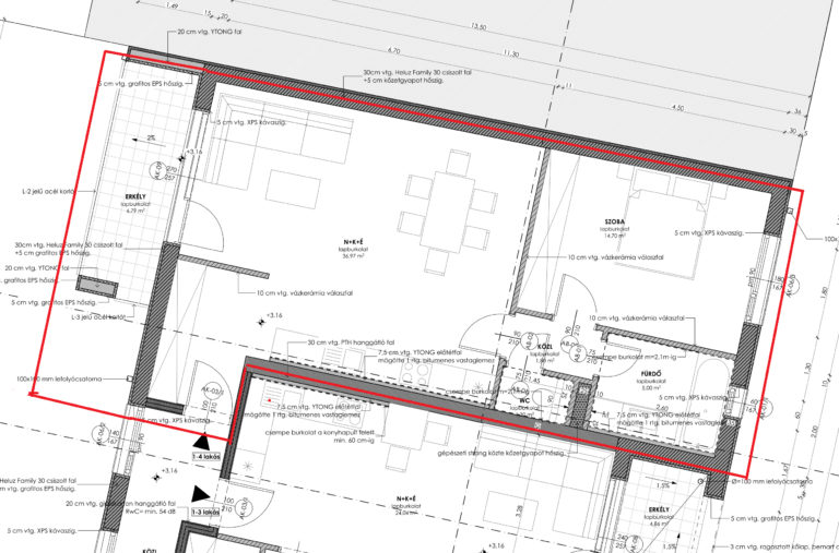 1. emelet 4. lakás alaprajza