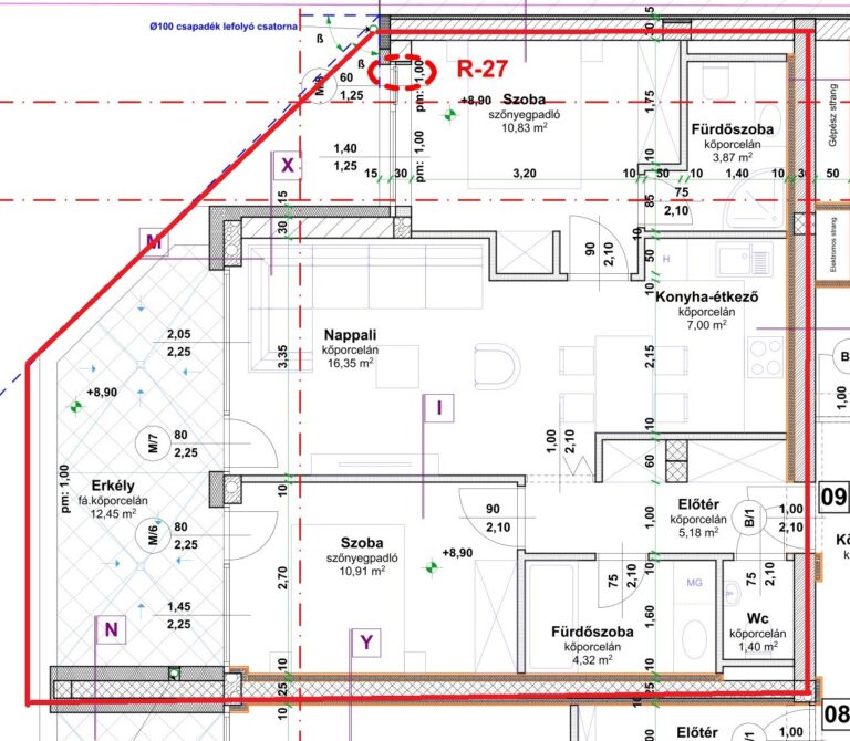 008-E 05 III emeleti alaprajz 9-es lakás